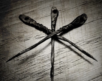 Hand forged blackthorn needles