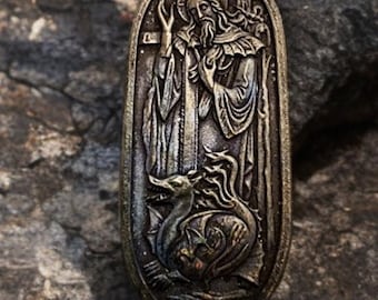 Vlad the Impaler Brass Pendant: Handmade Unique Charm