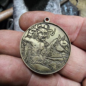 The devil rides to the sabbath pendant