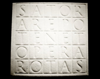 Embossed Sator Square