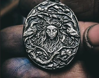 Morrigan goddess pendant
