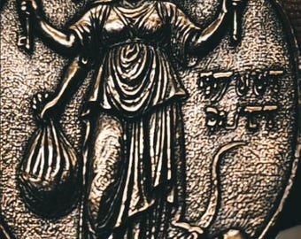 Possum Goddess Brass Charm: Witchcraft Pendant