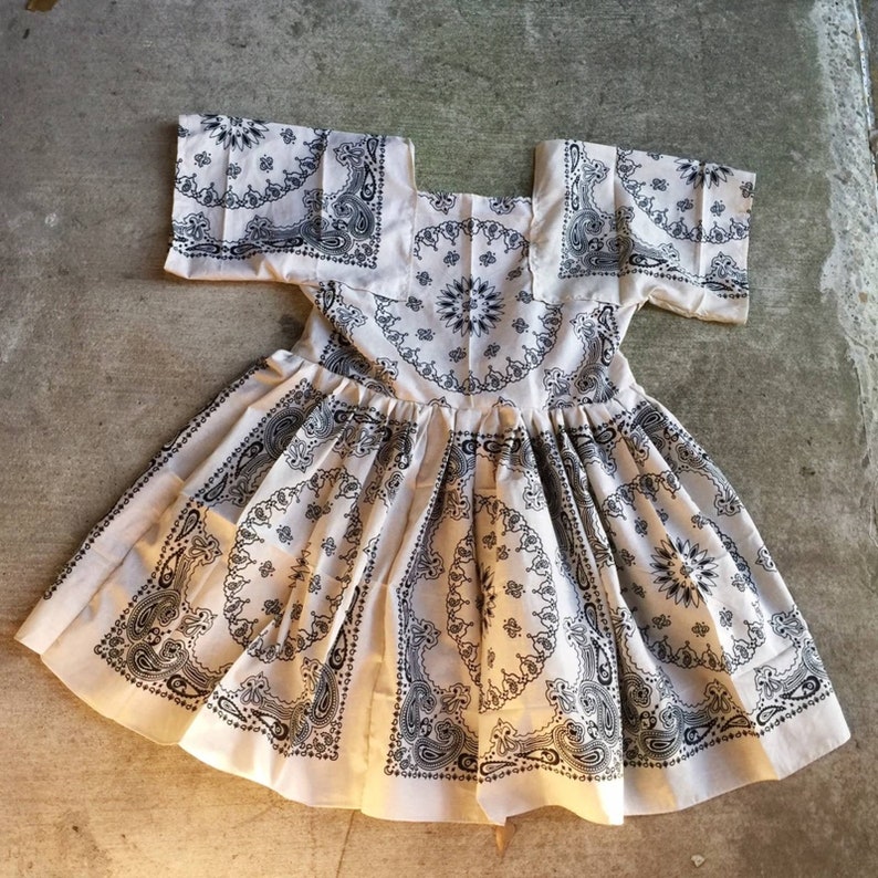 Handmade Bandana Dress In Beige