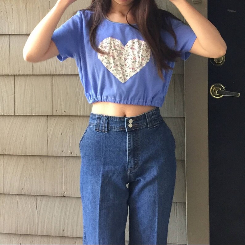 Reworked Lands\u2019 End Crop Top.-H3.