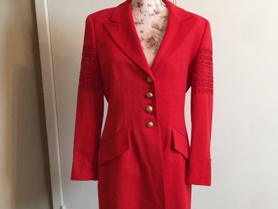 Escada Margaretha Ley red coat.