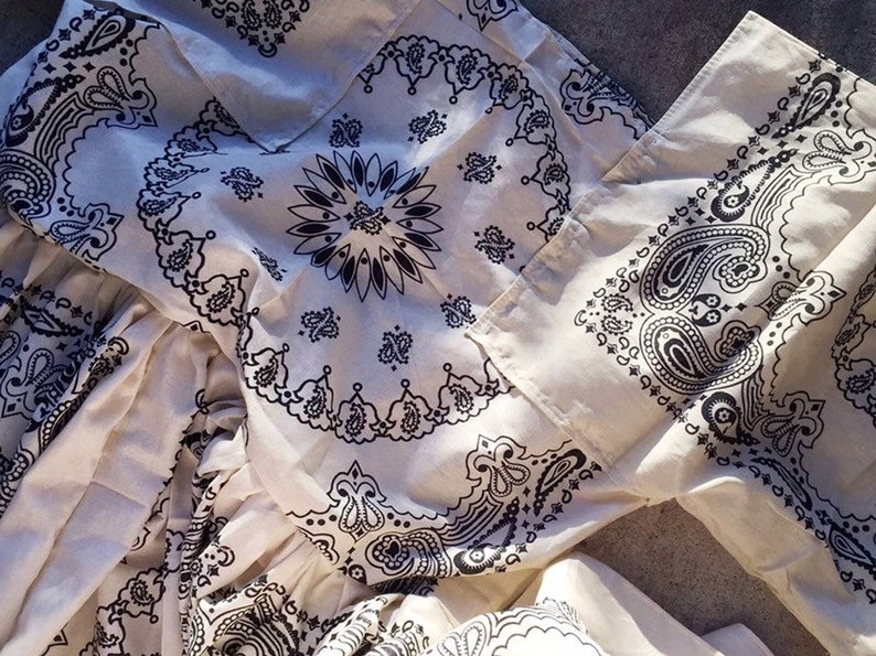 Handmade Bandana Dress In Beige