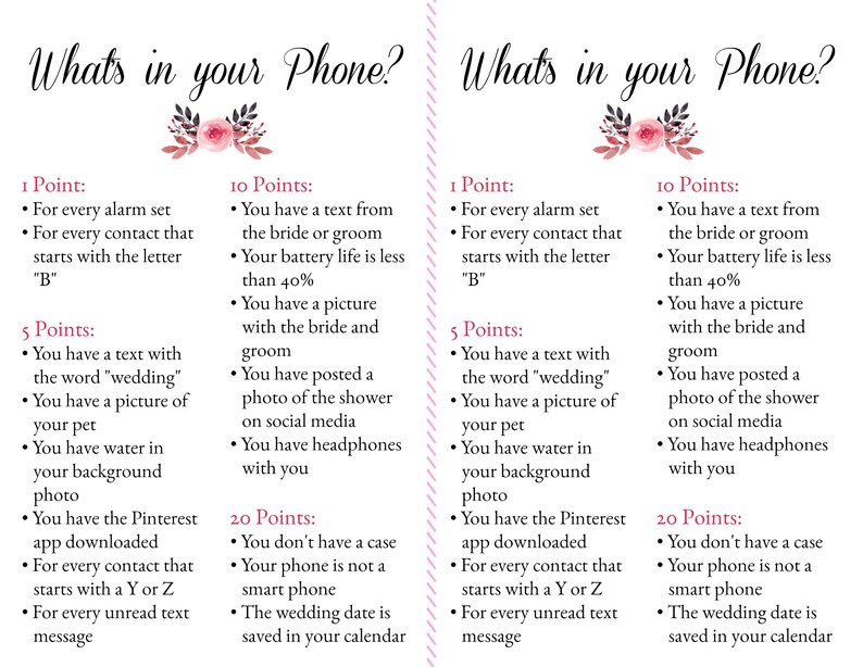 Bridal Shower Engagement Party Games Printable Download Etsy