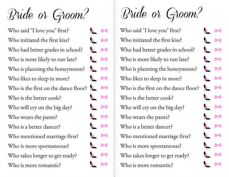 graphic about Printable Party Games named Bridal Shower Engagement Celebration Video games Printable Down load