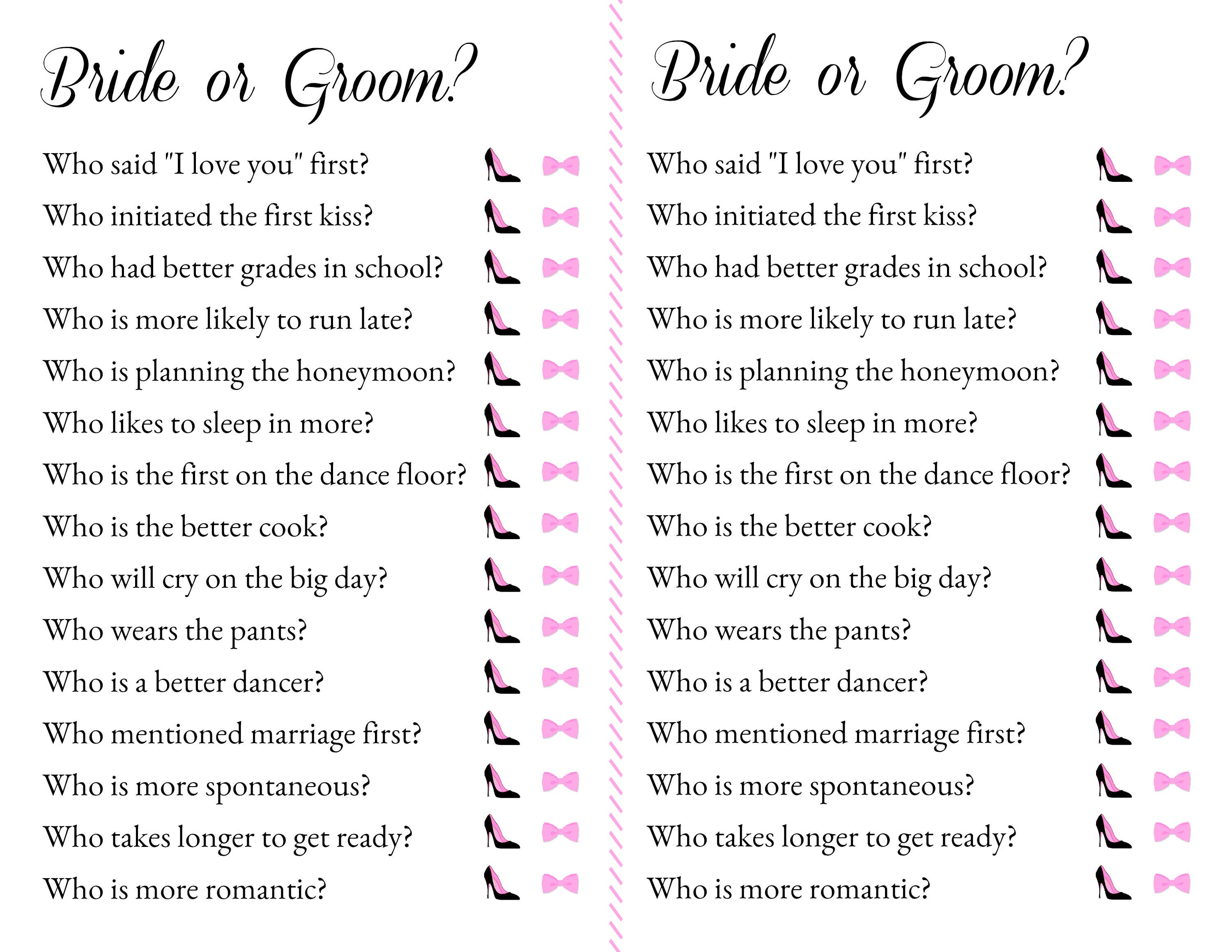 Engagement Party Games Printable Free FREE PRINTABLE TEMPLATES