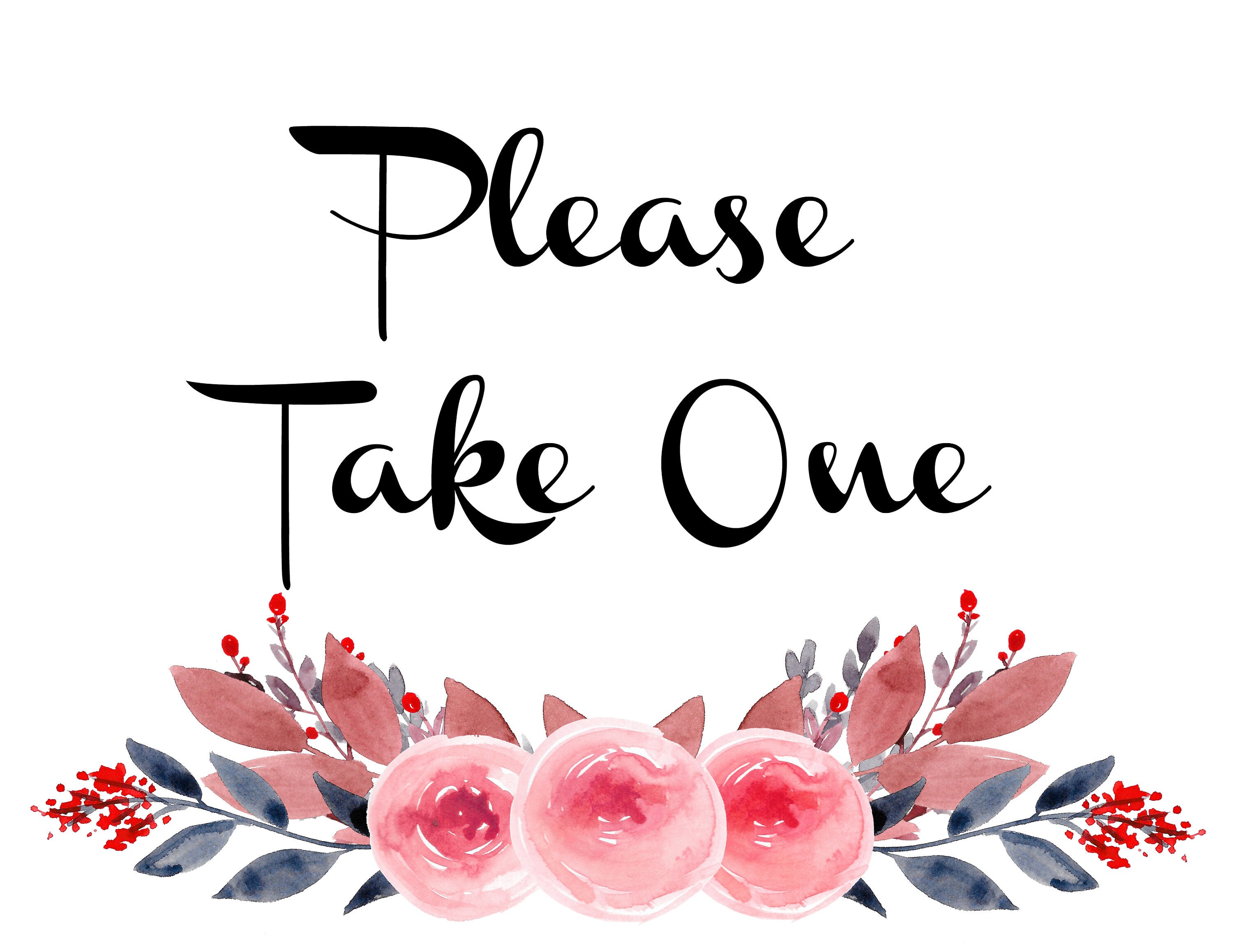 Please Take One Printable Sign Printable Word Searches