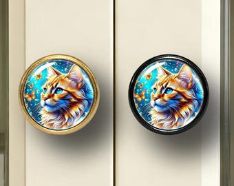 Cat Drawer knobs / Handmade Vintage Antique Drawer Knobs Pulls Handles / Handmade Drawer Knobs / Cabinet Knobs / Furniture Hardware