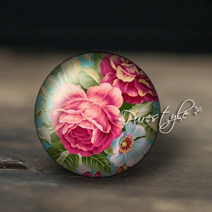 Flowers, Glass cabochon, Handmade Photo Glass Cabochon, Round cabochons, Cabs Cabochons, Image Glass Cabochon,Glass cabochons,Dome cabochons