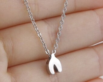 8 Wishbone Charms Antique Gold Tone 2 Sided GC107