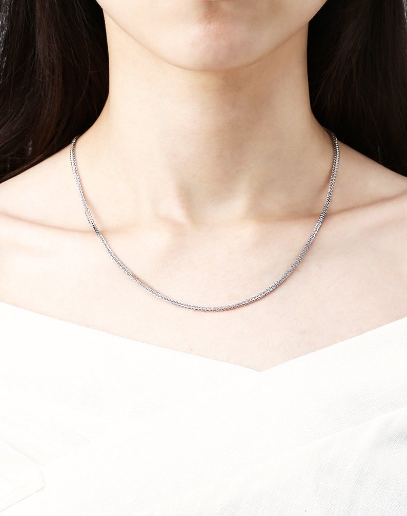 Round buckle Clip,Jewelry Supplies,200 925 Silver Finished Necklace Chain Handmade Chain,Bulk Chain 3.5mm 925 Silver Simple Thin Chain