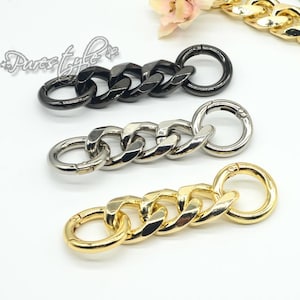 Chain Strap Extender bag chain replacement strap purse chain bag strap, 9.5cm Long Fashion Metal Extention Purse Chain, S34