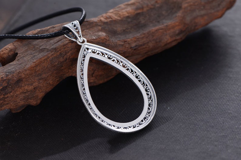 925 Pendant Blank 28x40mm 925 Sterling Silver Pendant Blank Etsy