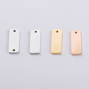 G2316--20 Pcs-6*40mm-great for engraving polished surface Smooth surface stainless steel blank rectangle bar charms--connectors