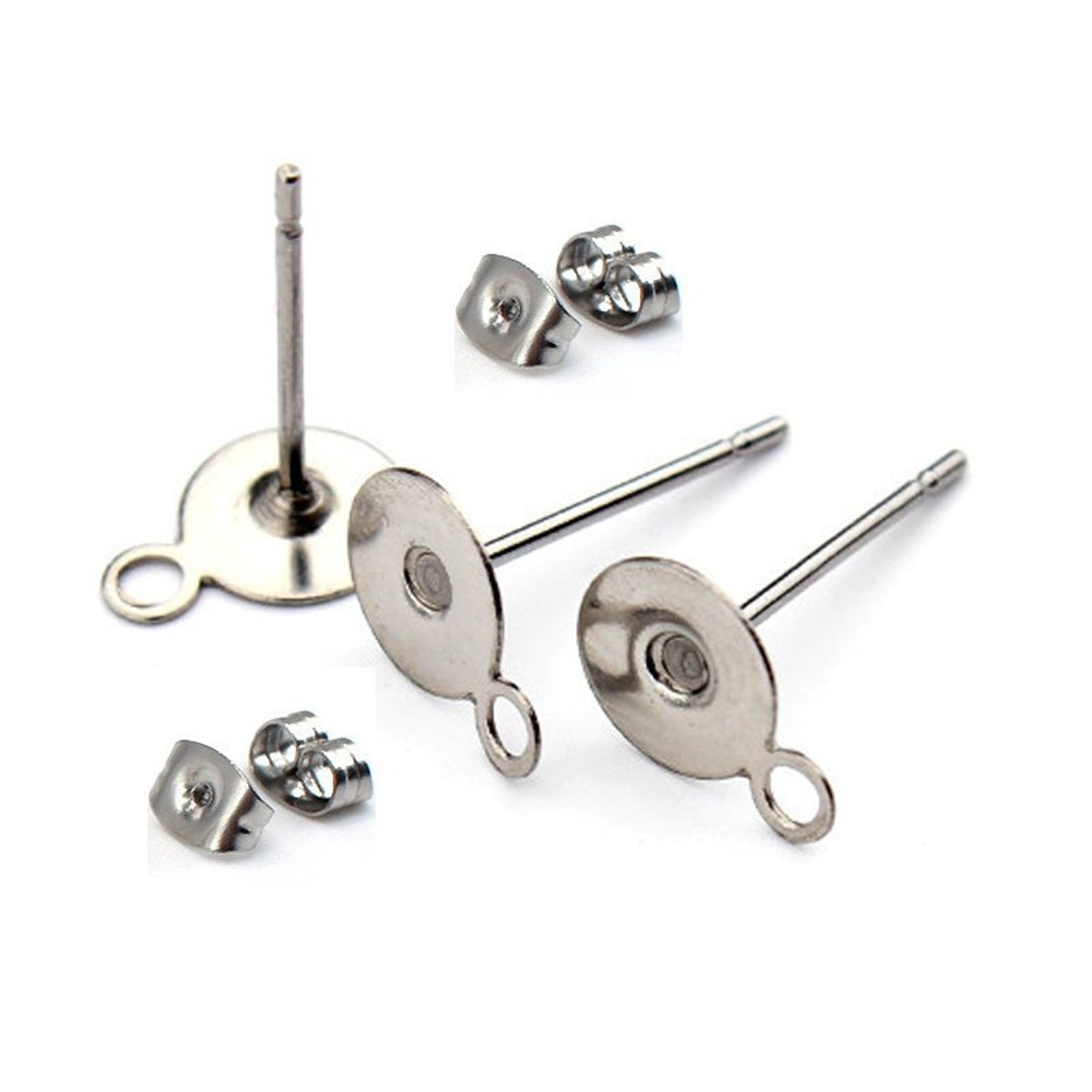 200pcs High Quality Stainless Steel Earring Posts With 6mm/ Etsy