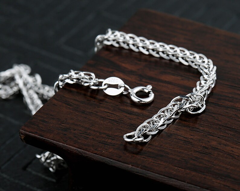 Round buckle Clip,Jewelry Supplies,200 925 Silver Finished Necklace Chain Handmade Chain,Bulk Chain 3.5mm 925 Silver Simple Thin Chain