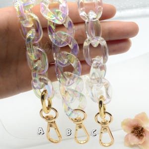 A piece of Acrylic Chain Bag chain Acrylic chain Purse Chain bag handle bag strap Plastic Handles, Handcraft Material for Handbag Making,A24