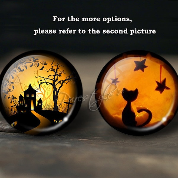 Halloween,Handmade Photo Glass Cabochon,Round cabochons,Cabs Cabochons,Image Glass Cabochon,glass cabochons,Dome cabochons