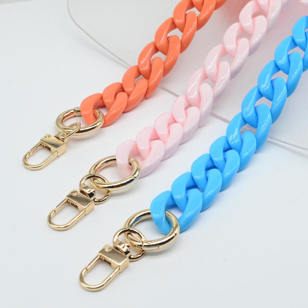 Un pezzo di catena per borsa in acrilico, catena per borsa in