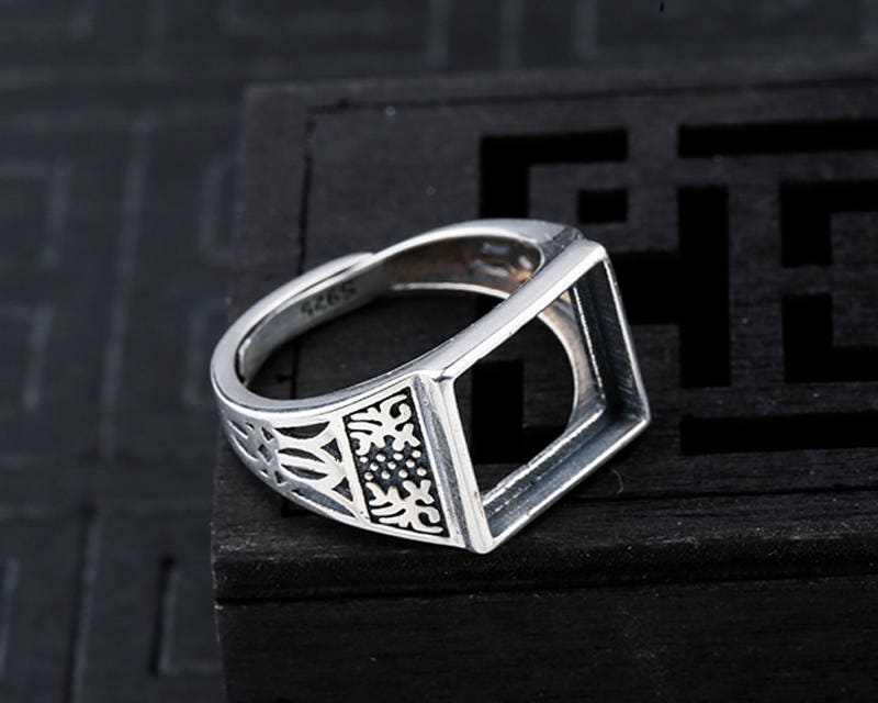 The High Quality 925 Ring Blank Adjustable Thai Sterling - Etsy