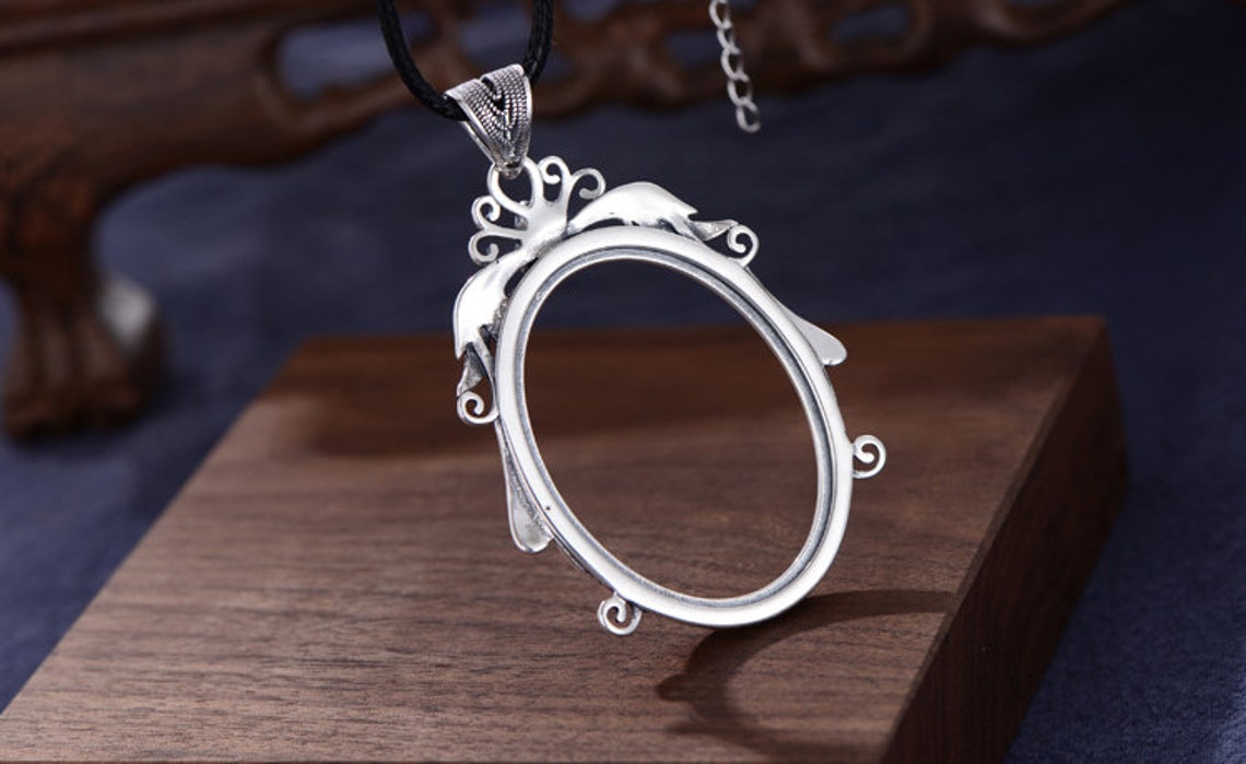 925 Pendant Blank 30x40mm 925 Sterling Silver Pendant Blank Etsy