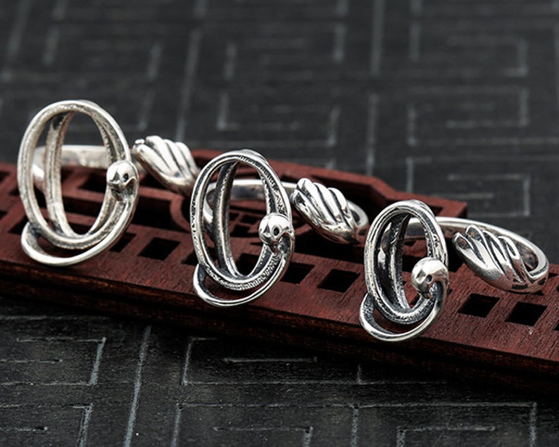The high quality 925 Ring Blank Adjustable Thai Sterling Silver Ring Base Antique Style Cabochon Ring Setting KTJ522
