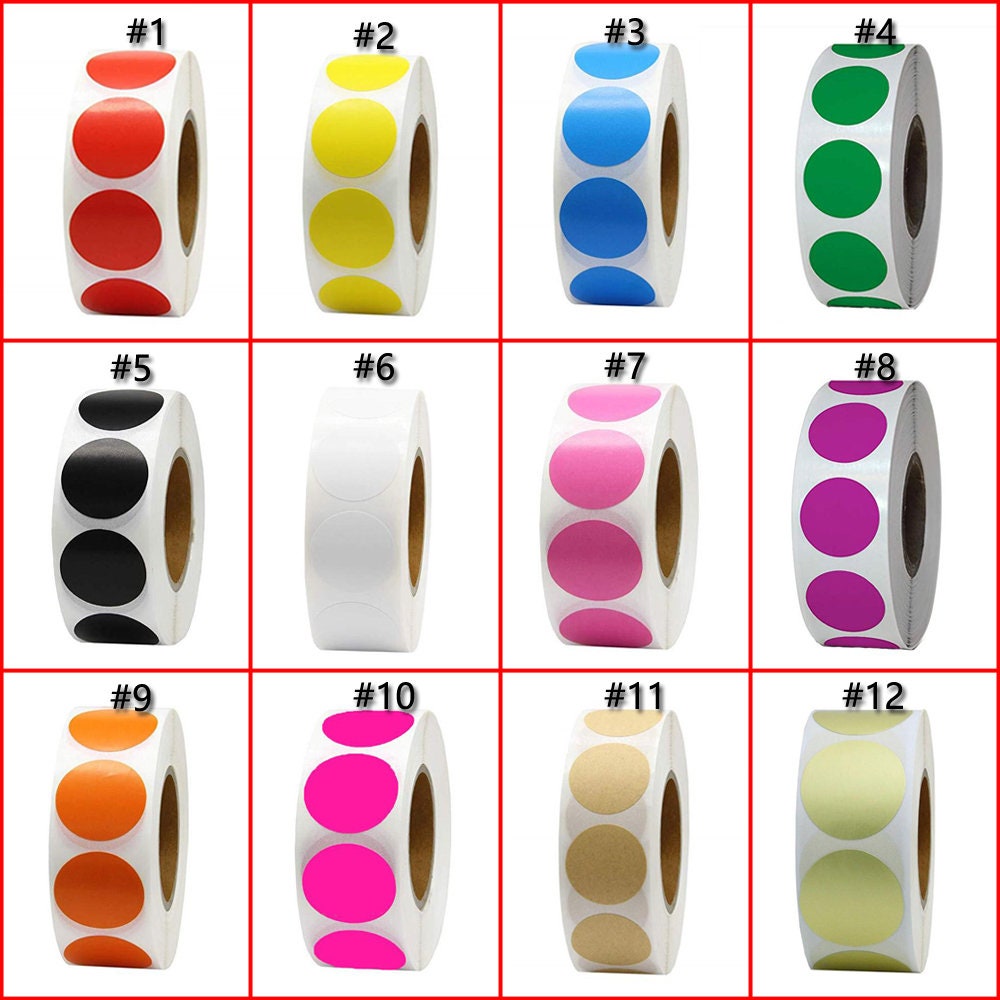 12 Colors Blank Labels Stickers Wedding Favor Stickers Labels | Etsy