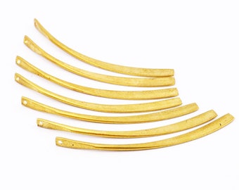 2x59.5mm Brass Tassel stick Charms , Raw Brass stick Pendant , Brass Pendants , Brass Frame , Pendant , Charms , Earring Findings 7948
