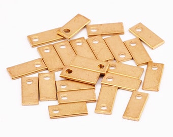 Brass Minimalist Bar Charms - Minimalist Bar Shaped Raw Brass Pendants - Earring Findings - Jewelry Supplies,Raw Brass Findings 7716
