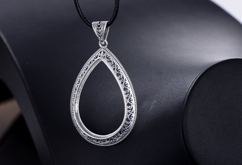 925 Pendant Blank 28x40mm 925 Sterling Silver Pendant Blank Etsy