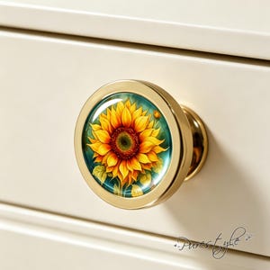 sunflower knobs Handmade Vintage Antique Dresser Knobs Pulls Handles Handmade Furniture Knobs Cabinet Knobs DIY Pulls Furniture Hardware
