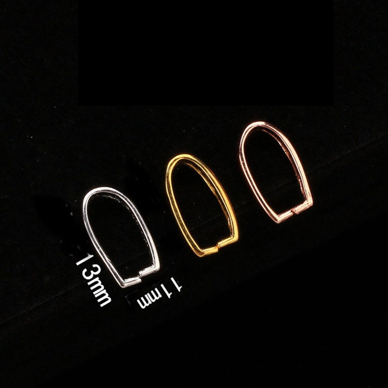 925 Silver Pinch Bails Jewelry making findings Available in different platings and sizes Pendant Bail