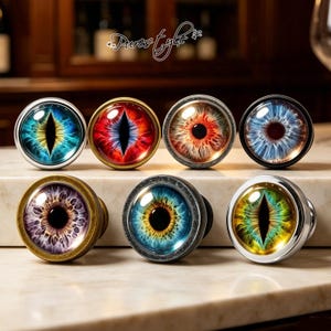 Dragon Eye Cabinet Knobs, Fantasy Eyeball Drawer Knobs, Gothic Evil Eye Furniture Pulls, Unique Cabinet Pulls Handles Hardware Knobs Decor