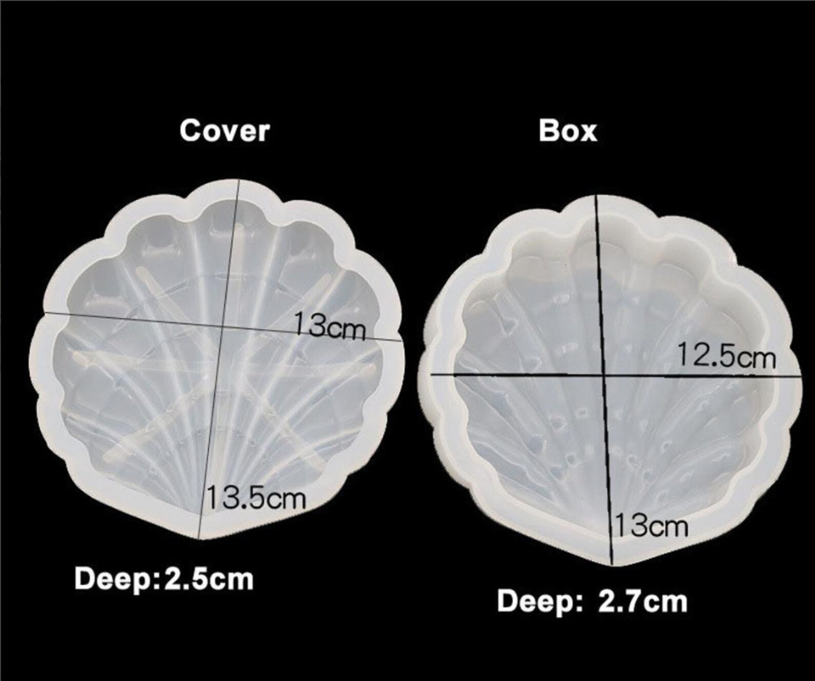 Shell Storage Box Silicon MoldDIY Resin MoldFlexible Etsy