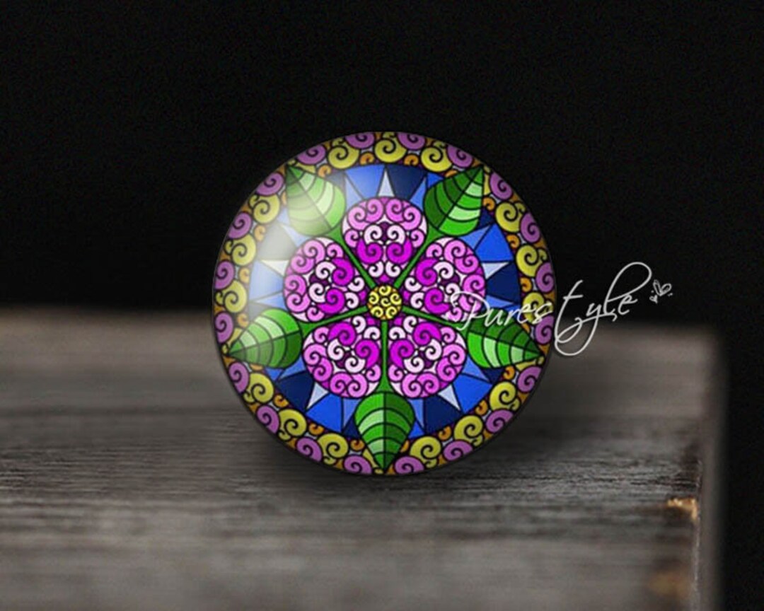 Finished Glass Cabochon, Handmade Photo Glass Cabochon, Round Cabochons, Cabs Cabochons, Image