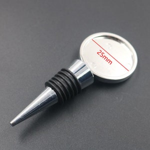 Weinverschluss-Flaschenverschluss-Weinflaschenverschluss mit runden Einfassungen, leerer Metall-Weinflaschenverschluss für DIY-Kristall-Cabochons 103