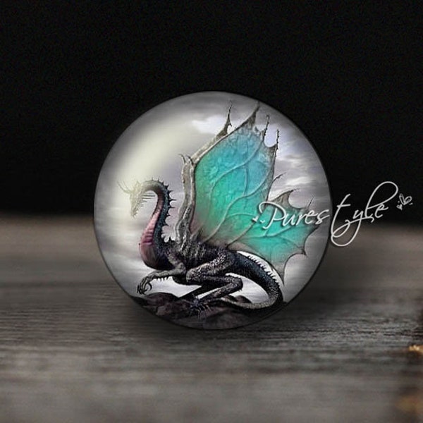 Dragon Glass cabochon, Handmade Photo Glass Cabochon, Round cabochons, Cabs Cabochons, Image Glass Cabochon,Glass cabochons,Dome cabochons