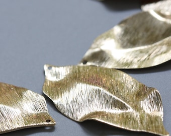 53x23mm High Quality Raw Brass Tree Leaves Charm Pendant- Raw Brass Leaf Shape Charms- Earring  Findings - Brass Base - DIY supplies,HT286