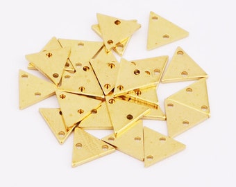 20pcs Brass Triangle Charms,Raw Brass Triangle Link 2 Holes,Triangle Stamping Blank,Earrings and Pendant,Jewelry supply JH8294