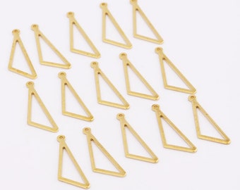 20pcs Brass Triangle Charms,Triangle Shpaed Raw Brass Connector,Triangle Stamping Blank,Metal Blank,Solid Brass Blank, Jewelry supply 8086