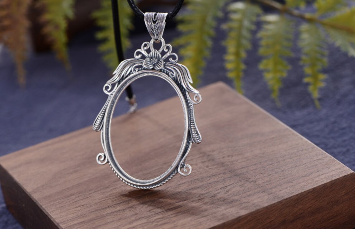 925 Pendant Blank 30x40mm 925 Sterling Silver Pendant Blank Etsy