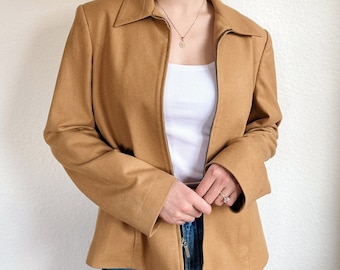 Vintage Wool Gold Tan Jacket Blazer