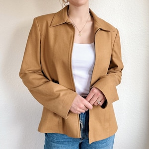 Vintage Wool Gold Tan Jacket Blazer