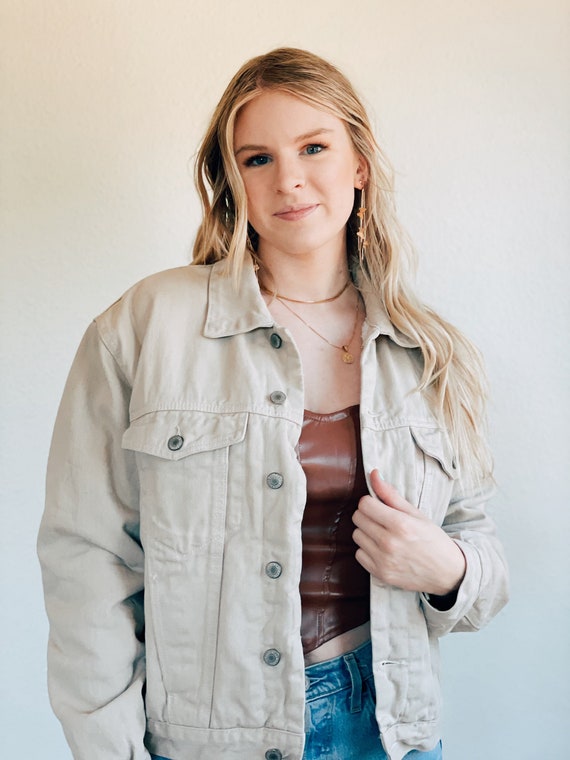 Brandy Melville Kaki Denim Jacket 