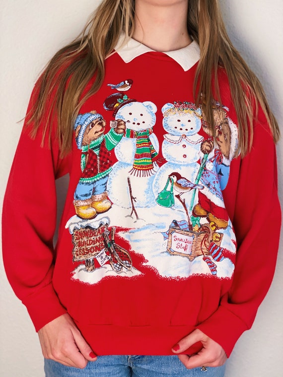 Vintage Christmas Holiday Sweater Sweatshirt - image 3