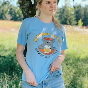 Vintage Beer Tee / 1986 / Without Beer Life Would Be A Mistake image 7