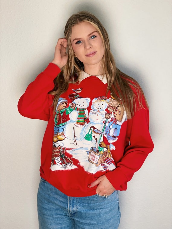 Vintage Christmas Holiday Sweater Sweatshirt - image 1